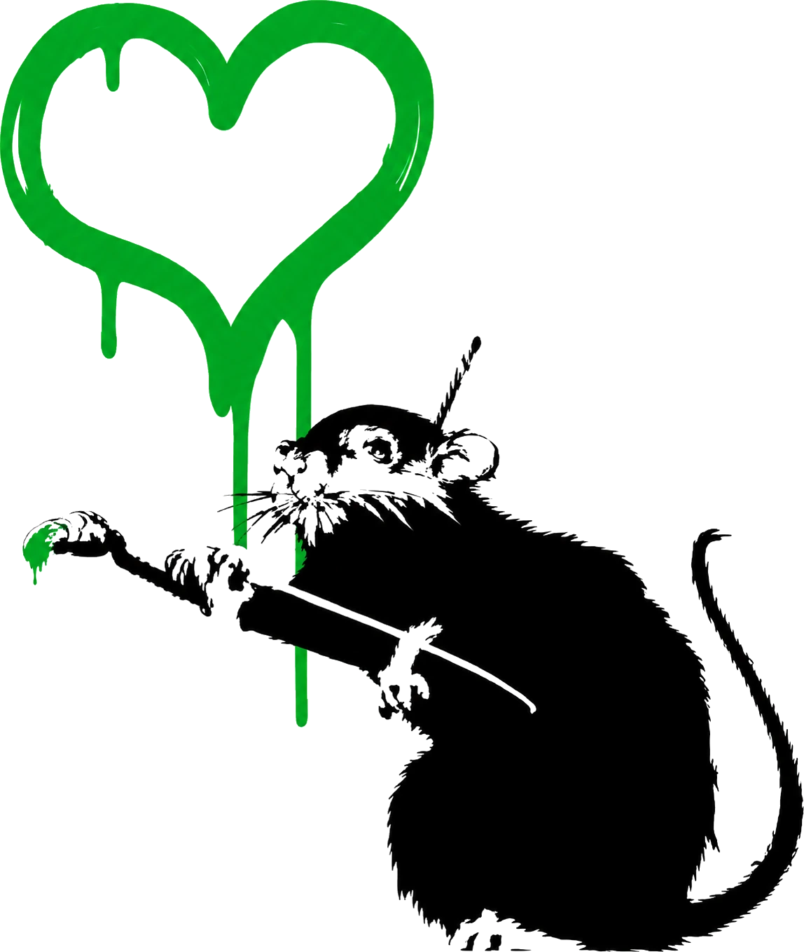 Rat au cœur vert de Banksy